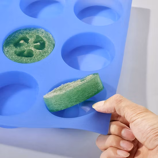 Moule à savon rond en Silicone à 12 cavités, porte-savon fait à la main, moule à bougie